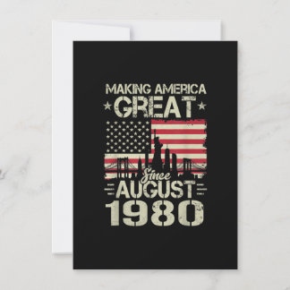 Amerika seit August zum Geburtstag als Geschenk ma Einladung