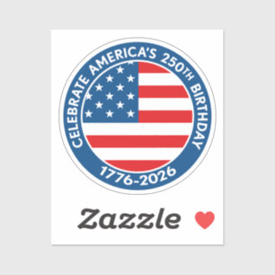 Amerika Semiquincentennial 1776-2026 USA 250 Flagg Aufkleber