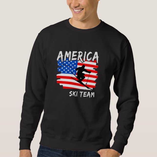 Amerika Ski Sweatshirt (Vorderseite)