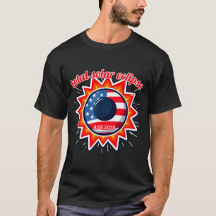 Amerika Sonnenfinsternis Texas 4.8.24 totale Sonne T-Shirt
