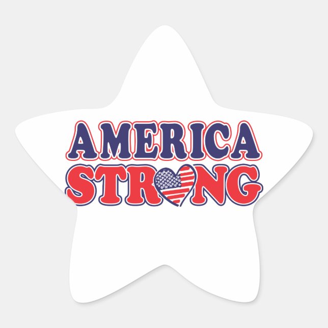 Amerika stark  Stern-Aufkleber (Vorderseite)