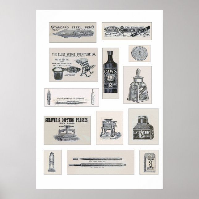 Amerika Stationer 1881 Poster (Vorne)