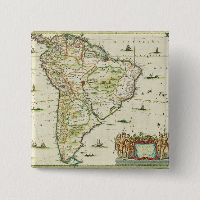 Amerika stellt Meridionalis, paginiert 93 'des Button (Vorderseite)