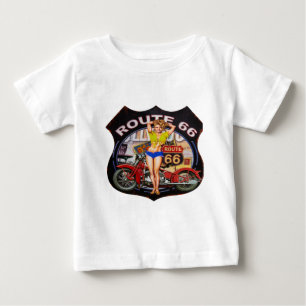 Amerika - Strecke 66 mit einem Motorrad Baby T-shirt