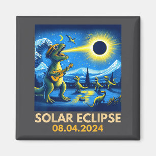 Amerika T-Rex Lustige Totale Sonnenfinsternis USA- Magnet