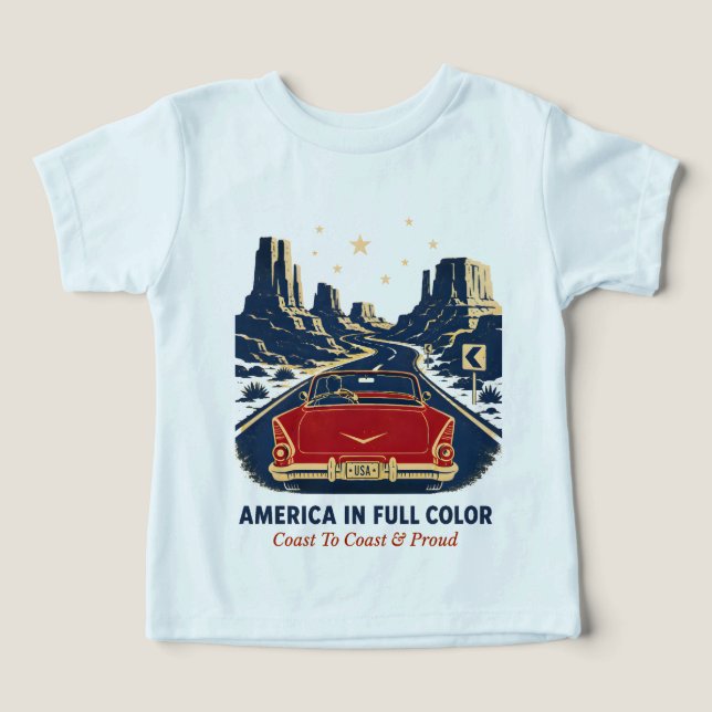 Amerika-T-Shirts in Vollfarbe (Design Vorderseite)