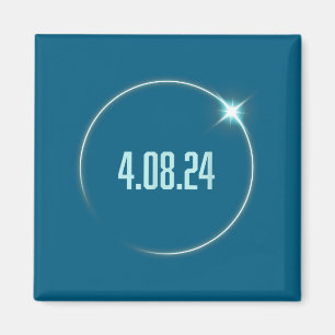 Amerika Totalität Lustig 4.08.24 Totale Sonnenfins Magnet