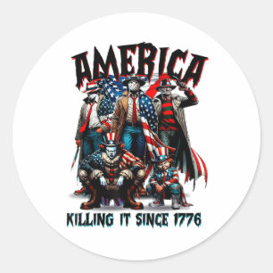 Amerika tötet es seit 1776 runder aufkleber