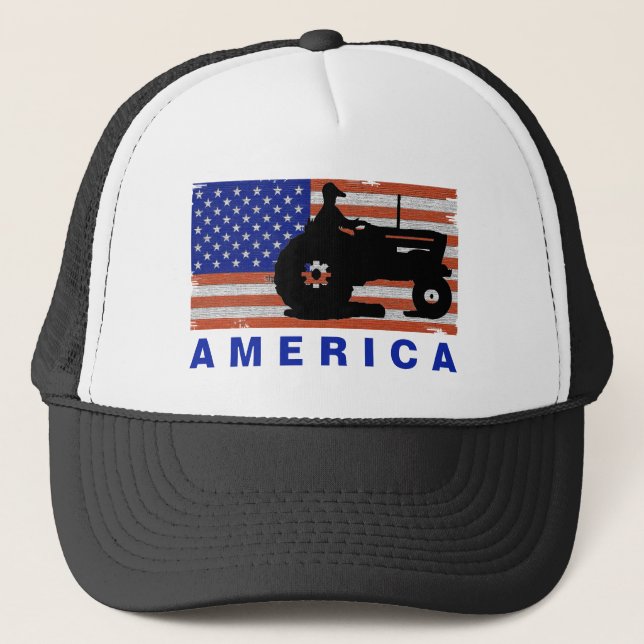 AMERIKA - Traktor FLAG-B Truckerkappe (Vorderseite)