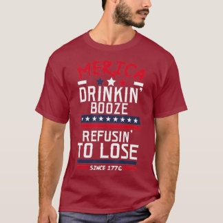 Amerika trinkt Booze Verweigerung des Alkoholverlu T-Shirt