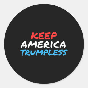 Amerika Trumless Funny Anti-Trump Apparel Runder Aufkleber