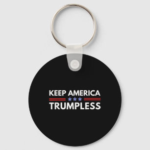 Amerika Trumlos Funny Anti Trump 2024 Pro-Demokrat Schlüsselanhänger