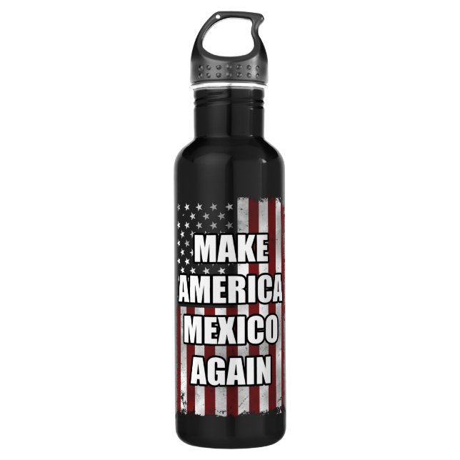 Amerika und Mexiko wieder Shirt | Funny Trump-Gesc Edelstahlflasche (Vorderseite)