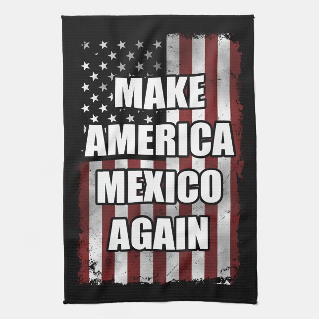 Amerika und Mexiko wieder Shirt | Funny Trump-Gesc Küchentuch (Vertikal)