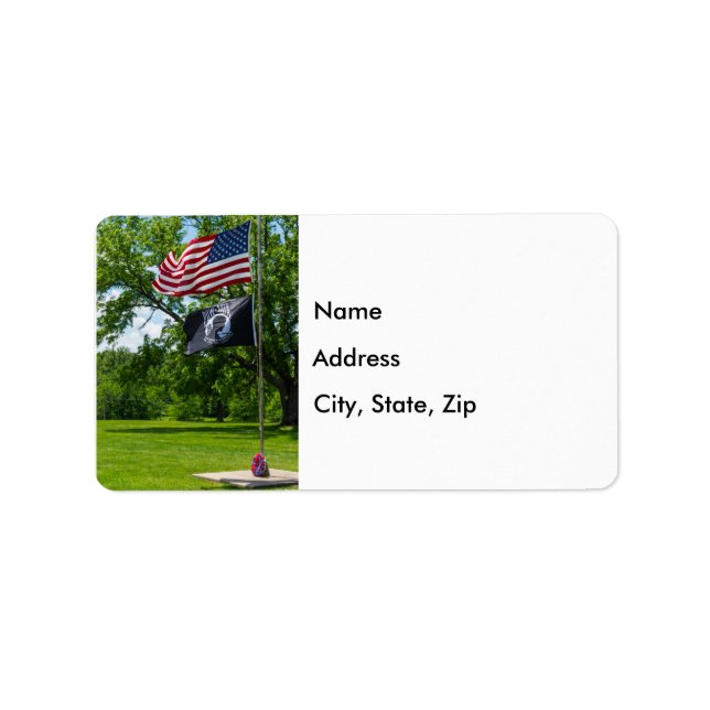 Amerika und POW-Leitfäden Adressaufkleber (Vorne)