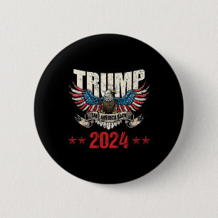 Amerika unterstützt amerikanische Flagge Trump 202 Button