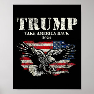 Amerika unterstützt amerikanische Flagge Trump 202 Poster