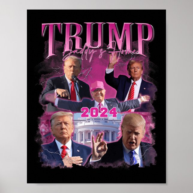 Amerika unterstützt US-amerikanische Flagge Trump  Poster (Vorne)