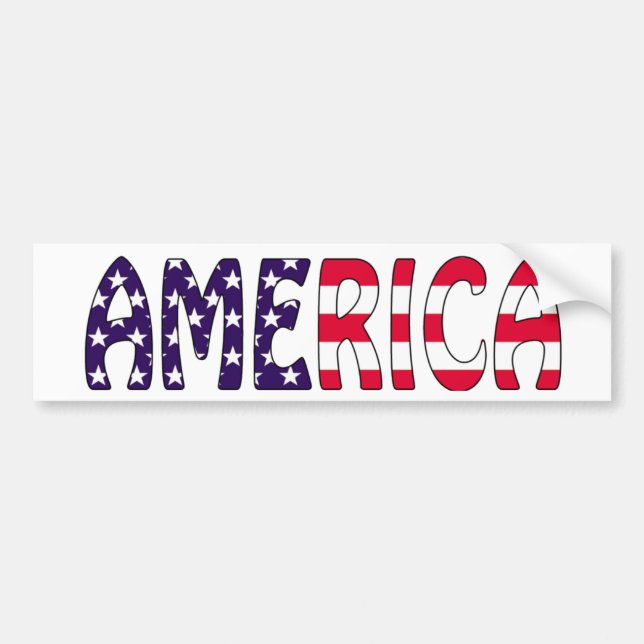 Amerika US Flagge Autoaufkleber (Vorne)