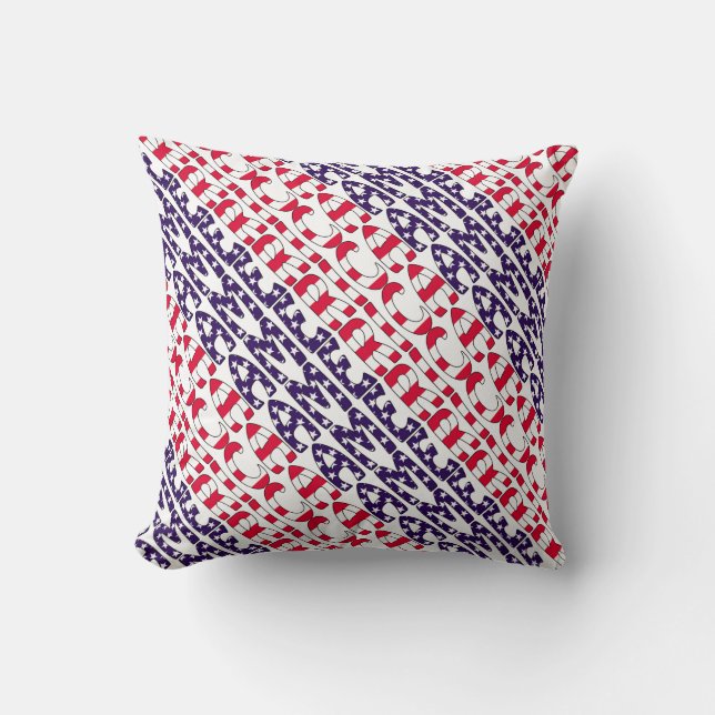 Amerika US Flagge Kissen (Vorderseite)