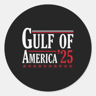 Amerika USA 2025 Offizielles T-Shirt Runder Aufkleber