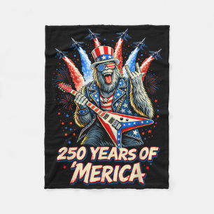Amerika Usa Bigfoot Rock 250 Jahre 4. Juli Patriot Fleecedecke