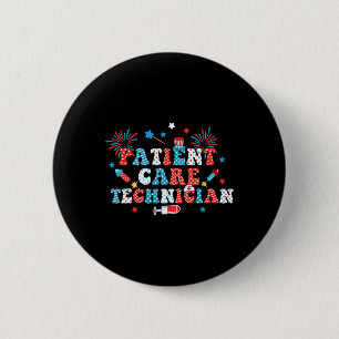 Amerika USA Feuerwerk Patient Betreuer 4. Button