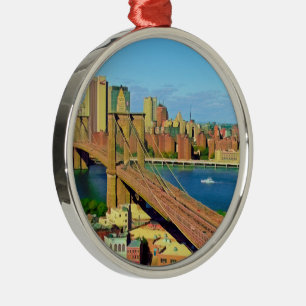 Amerika - USA - New York - NYC Brooklyn - Brücke Ornament Aus Metall