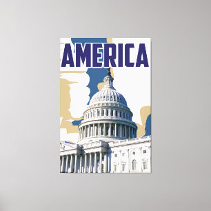 Amerika Vintage-Reiseposter Leinwanddruck