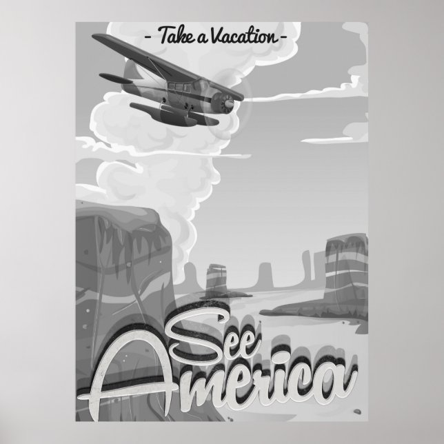 Amerika Vintager Cartoon Poster (Vorne)