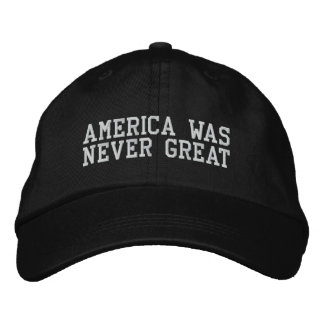 Amerika war nie groß bestickte kappe