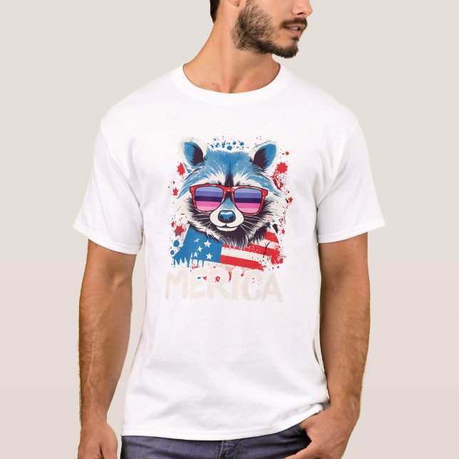 Amerika-Waschbär des Juli T-Shirt (Vorderseite)
