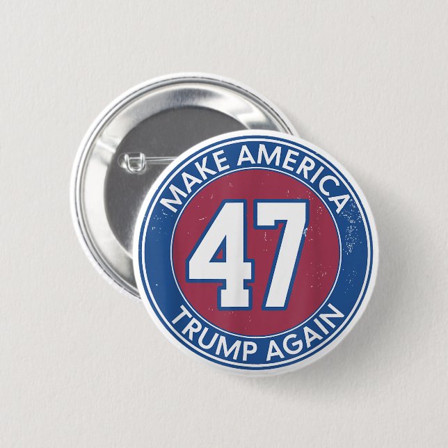 Amerika wieder 47 Trump Button (Vorne & Hinten)