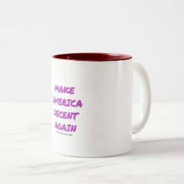 Amerika wieder anständig machen zweifarbige tasse