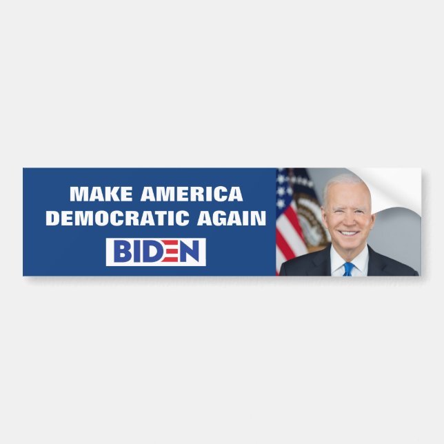 AMERIKA WIEDER DEMOKRATISCH MACHEN AUTOAUFKLEBER (Vorne)