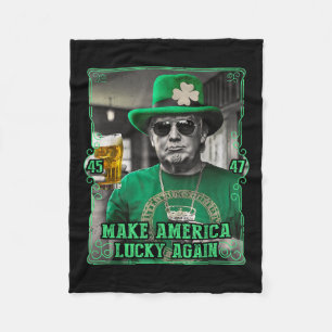Amerika wieder Glück St. Patricks Day 2025 Gre Fleecedecke