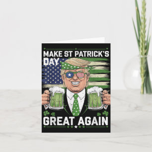 Amerika wieder glücklich machen St Patricks Day Tr Karte