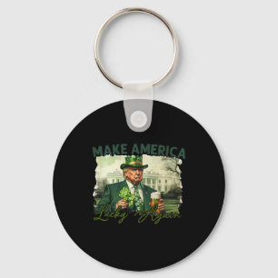Amerika wieder glücklich machen Trump St Patrick D Schlüsselanhänger