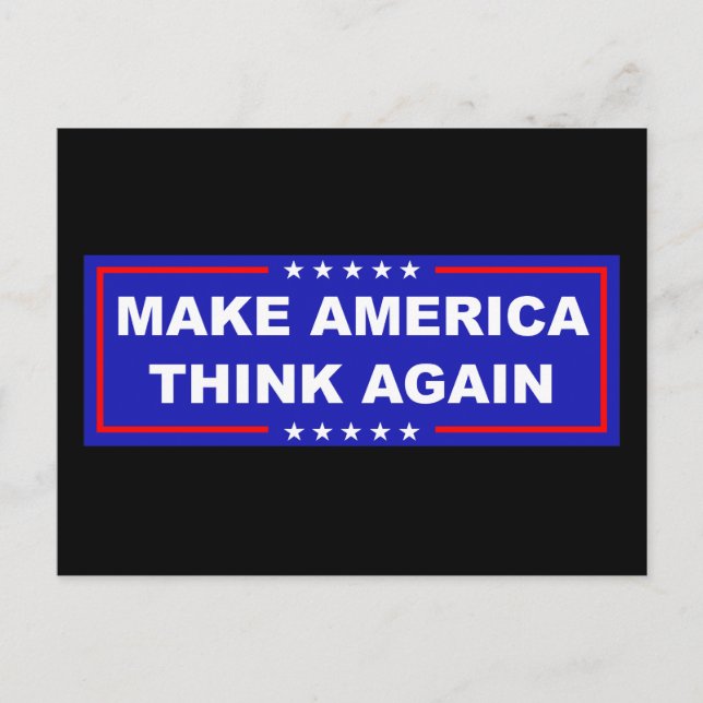 Amerika wieder nachdenken lassen postkarte (Vorderseite)