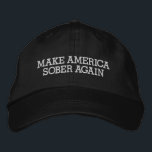Amerika wieder nüchtern machen bestickte baseballkappe<br><div class="desc">Ein lustiges,  nüchternes Design für die nüchternen Neugierigen oder Menschen in der Erholung.</div>