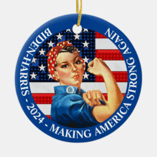 Amerika wieder stark machen Biden Harris 2024 Keramik Ornament