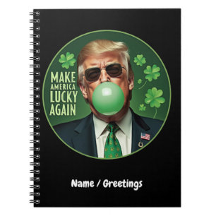 Amerika wieder zum Glück bringen Trump Bubblegum Notizblock