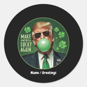Amerika wieder zum Glück bringen Trump Bubblegum Runder Aufkleber