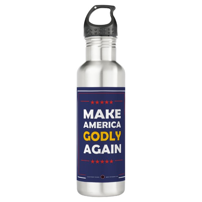 Amerika wieder zum Guten wenden Edelstahlflasche (Vorderseite)