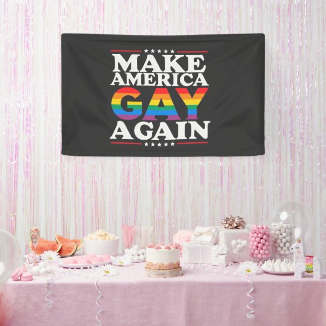 Amerika wieder zum Schwulen bringen LGBT-Stolz Banner (Party)
