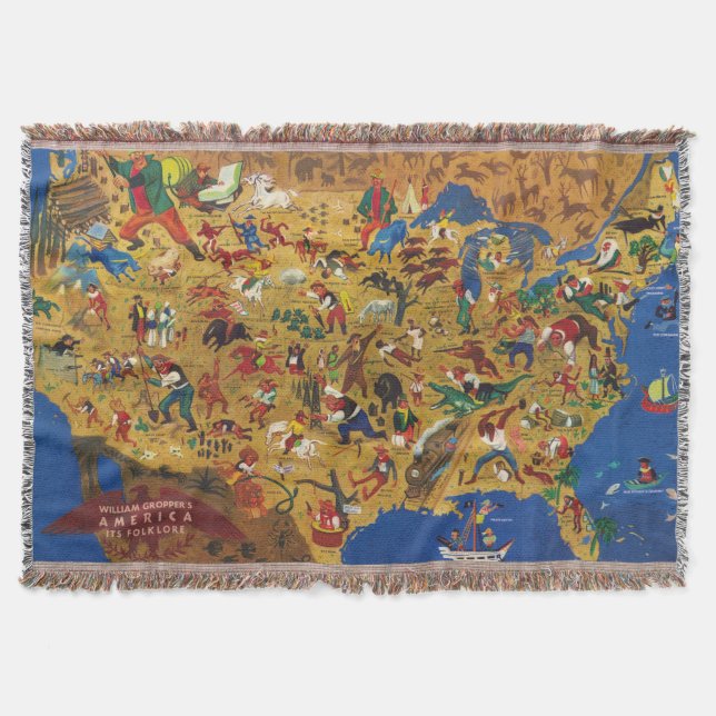 Amerika William-Groppers - Cartoon-Folklore Decke (Vorderseite)