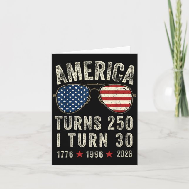 Amerika wird 250 Ich werde 30 1776 1996 2026-30. Karte (Vorderseite)