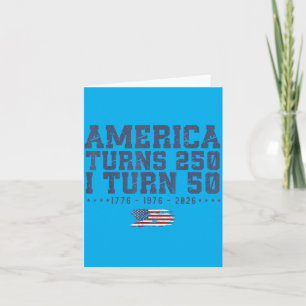 Amerika wird 250 Ich werde 50 1776 1976 2026 50. Karte