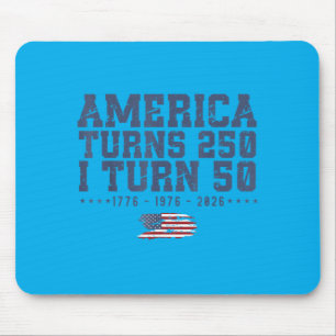 Amerika wird 250 Ich werde 50 1776 1976 2026 50. Mousepad