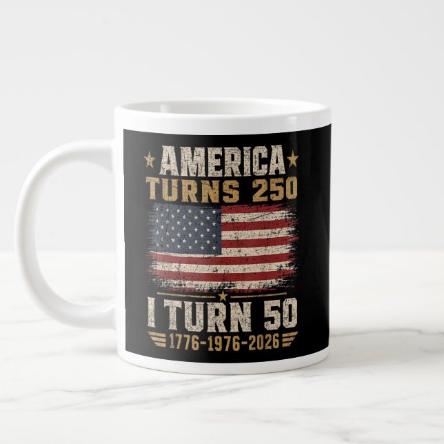 Amerika wird 250 ich werde 50 Jumbo-Tasse (Links)